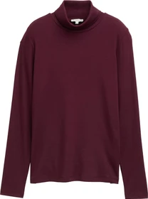 Tom Tailor Rollkragen Shirt langarm bordeaux red (Damen)