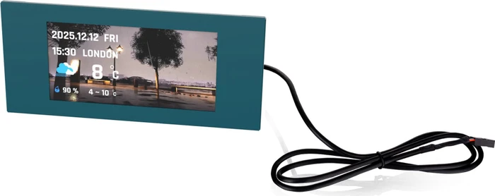 Thermaltake LCD Panel Kit 6.0" für Thermaltake View 600 TG, Monitor Kit, Transformative Teal