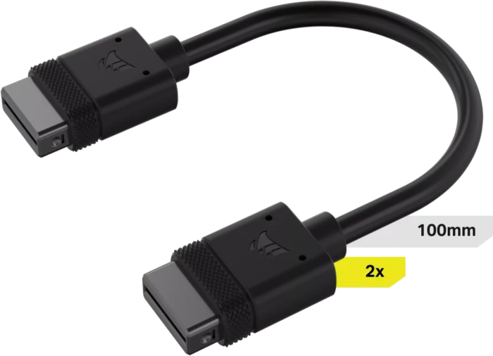 Corsair iCUE LINK Verlängerung, 10cm, schwarz, 2er-Pack