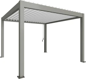 Biohort Pergola 3.5x3.5 quarzgrau-metallic/weiß