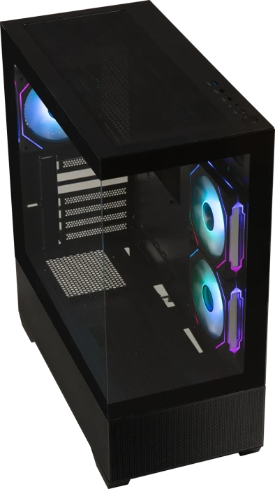 BitFenix CETO Basic Black, 3A, Lüfter LED ARGB, Glasfenster