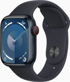 Apple Watch Series 9 (GPS + Cellular) 41mm Aluminium Mitternacht mit Sportarmband M/L Mitternacht
