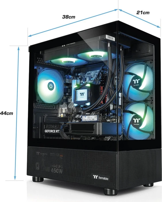 Thermaltake FTW V170A, Black, Ryzen 7 7800X3D, 32GB RAM, 1TB SSD, GeForce RTX 5070