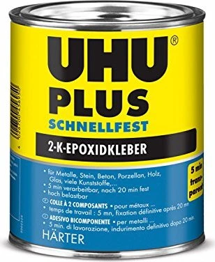 UHU Plus Schnellfest Härter 2-Komponenten Epoxidharzkleber, 855g