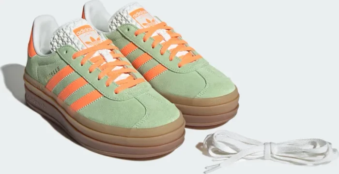 adidas Gazelle Bold semi green spark/screaming orange/core white (Damen)