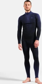 Odlo POW Blackcomb Baselayer Half Zip Funktionsshirt langarm skipper blue (Herren)