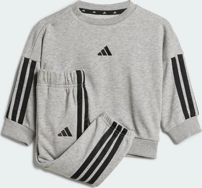 adidas Essentials Trainingsanzug medium grey heather/clear pink (Junior)