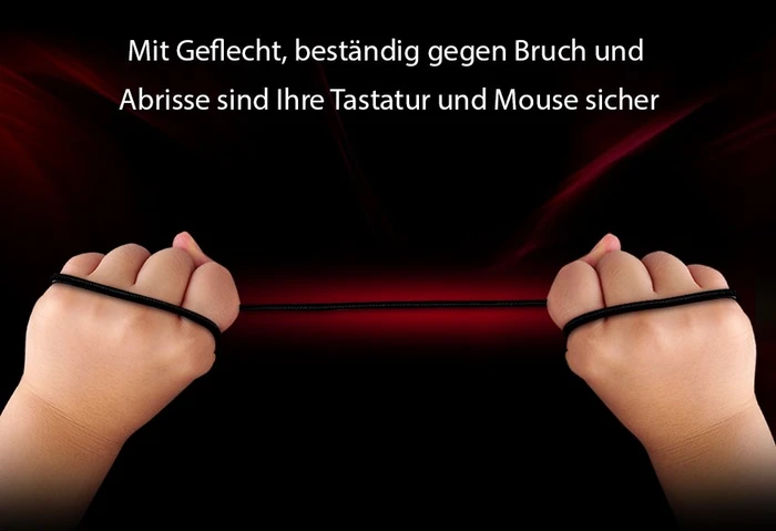 Inca Gaming Tastatur Maus Set mit Mauspad schwarz, USB, DE