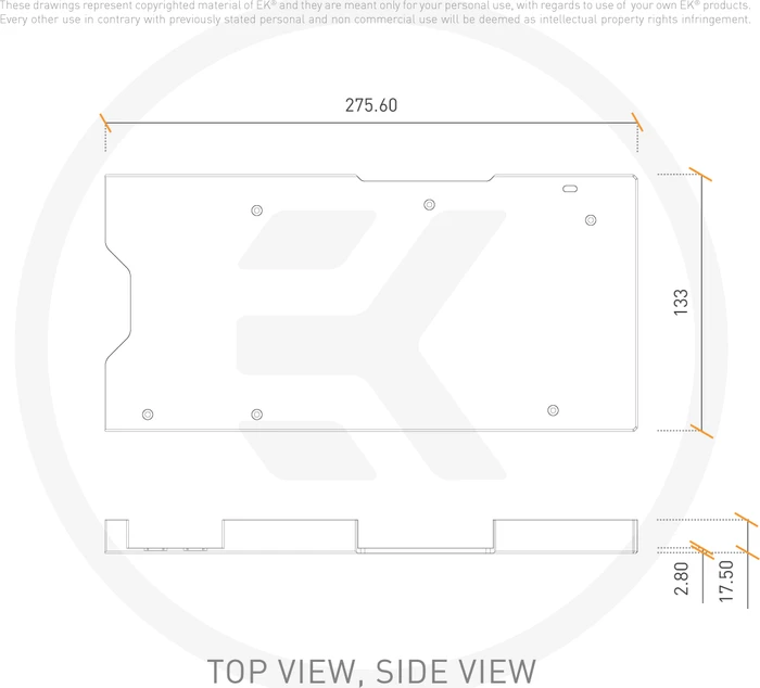 EK Water Blocks Quantum Line EK-Quantum Vector² Trio RTX 3070 Ti Backplate Nickel