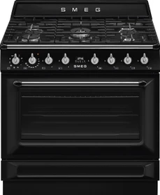 Smeg Victoria TR90GMBLD Elektroherd mit Gas-Kochfeld