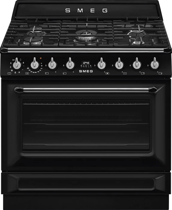 Smeg Victoria TR90GMBLD Elektroherd mit Gas-Kochfeld