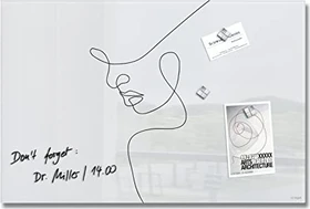 Sigel Artverum Glas-Magnetboard, Line Art, 60x40cm