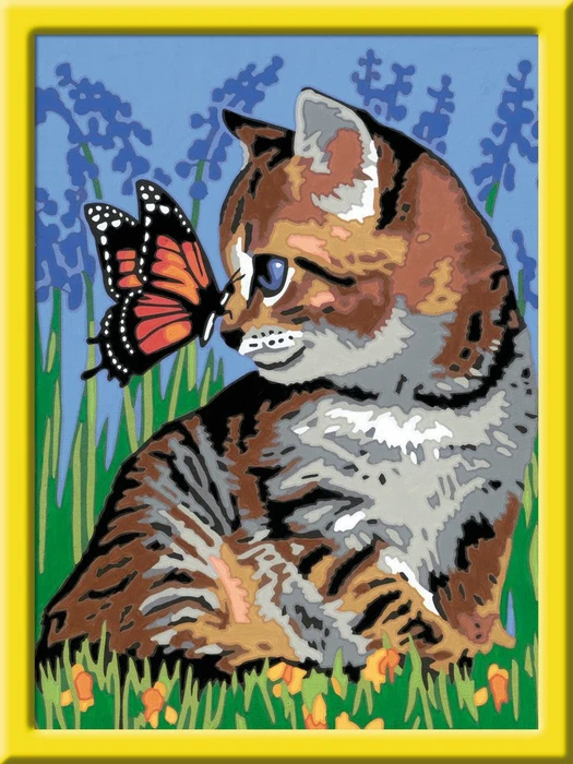 Ravensburger Malen nach Zahlen Katze mit Schmetterling
