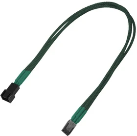 Nanoxia 3-Pin Verlängerung, sleeved, 30cm, grün