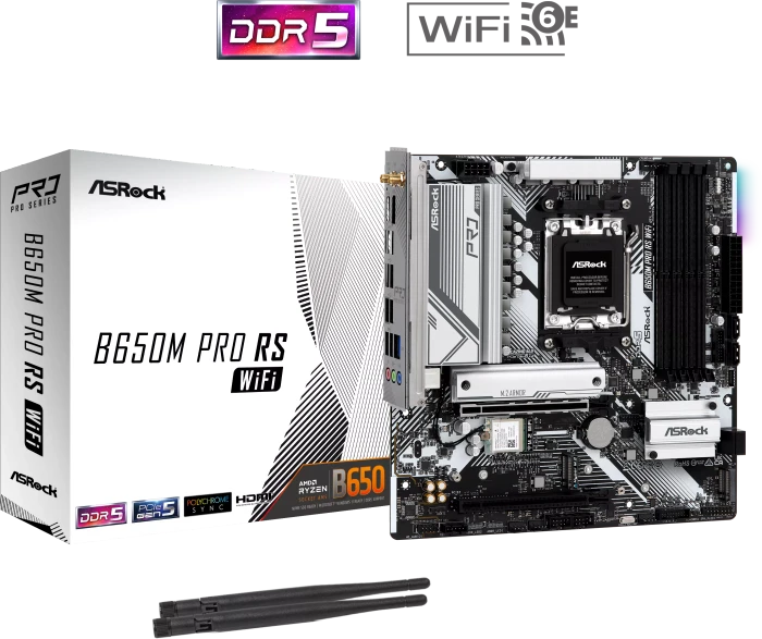 ASRock B650M Pro RS WiFi (AMD AM5)