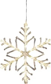 Konstsmide Motiv Schneeflocke transparent LED 24x warmweiß