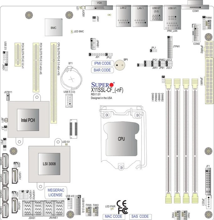 Supermicro X11SSL-CF, bulk (Intel 1151)