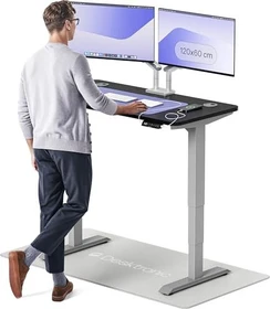 Desktronic HomePro Sitz-Steh-Schreibtisch 120x60cm schwarz/grau