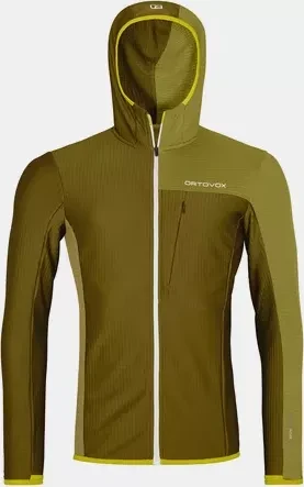 Ortovox Fleece Light Grid Hooded Funktionsjacke green moss (Herren)
