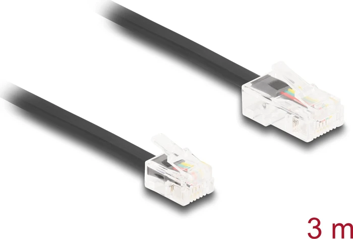 DeLOCK Telefonkabel RJ-45 [Stecker] auf RJ-11 [Stecker] 3m schwarz
