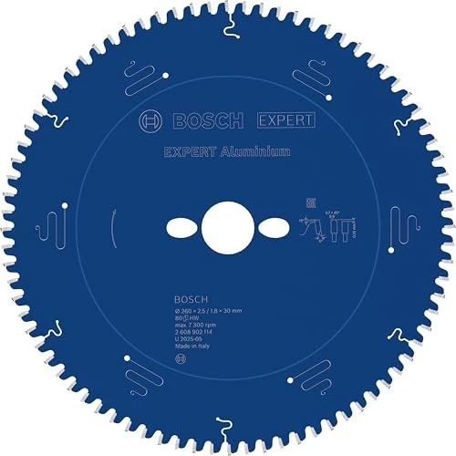 Bosch Professional Expert for Aluminium Kreissägeblatt 80Z, 260x1.8x30mm, 1 Stück