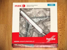 Herpa Malaysia Airlines Boeing 747-400 retro colors