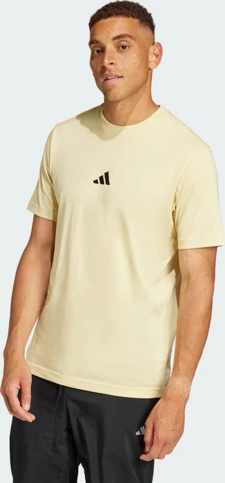 adidas Essentials Small Logo Single Jersey T-Shirt kurzarm powder yellow/black (Herren)