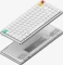 NuPhy Air75 V3 Mac/PC, Nova White, weiß/silber, hot-swap, Low-Profile Red nano, USB/Bluetooth, US Vorschaubild