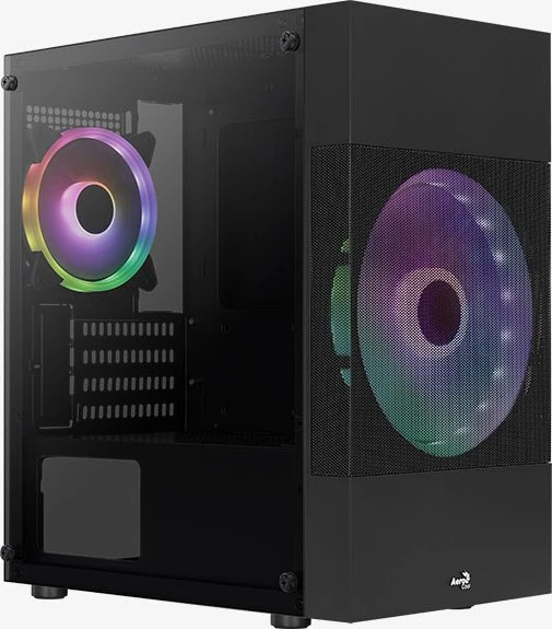 AeroCool Atomic Lite [V1], Lüfter LED Fixed RGB, Glasfenster