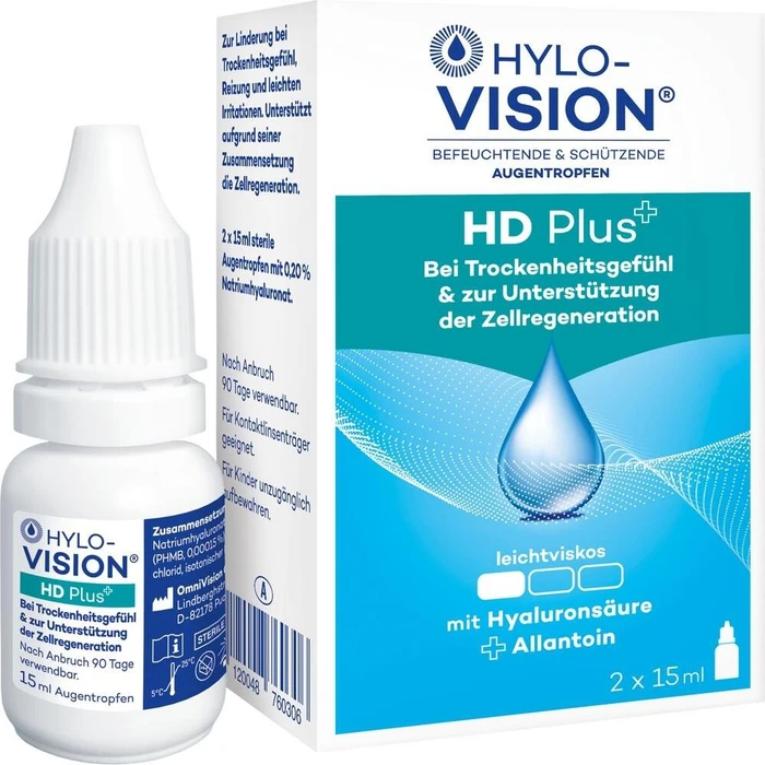 Hylo-Vision HD Plus Augentropfen, 30ml (2x 15ml)
