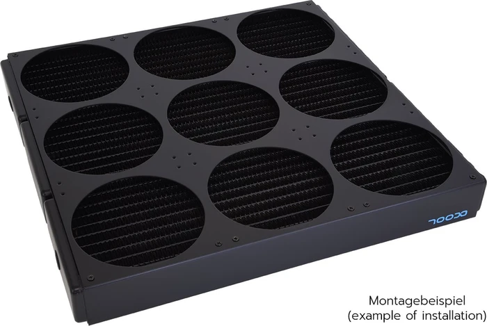 Alphacool Nova 1080 Lüfterblende 9x120mm, schwarz