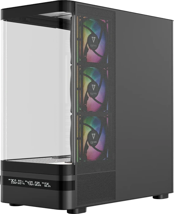 Modecom Volcano AQ200 ARGB Black, Glasfenster