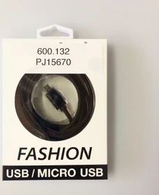 Peter Jäckel Fashion Cable USB-A/Micro-USB 1.5m schwarz
