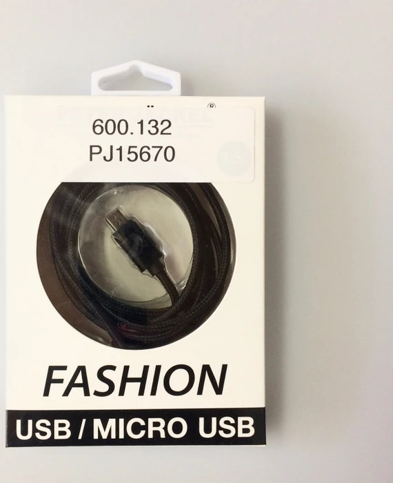 Peter Jäckel Fashion Cable USB-A/Micro-USB 1.5m schwarz