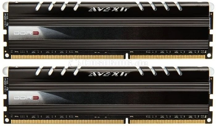 Avexir Core Series LED blau UDIMM 8GB Kit, DDR3-2800, CL12-14-14-35