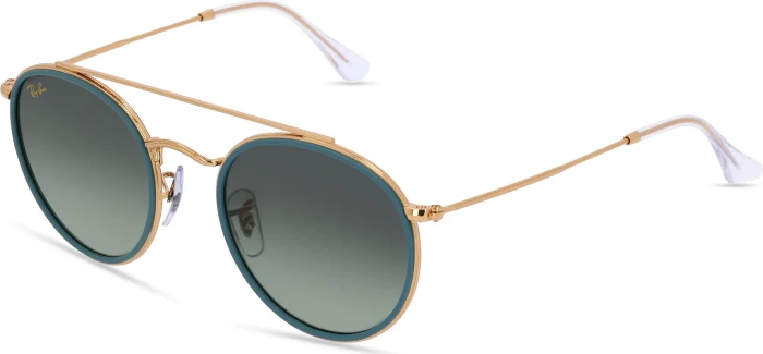 Ray-Ban RB3647N Round Double Bridge 51mm legend gold-gold/green