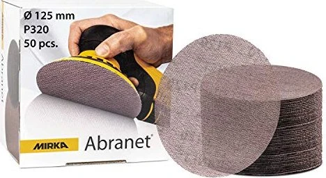 Mirka Abranet Grip Gewebeschleifblatt K320, 125mm, 50 Stück