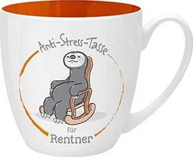 Sheepworld Kaffeebecher Anti-Stress Tasse für Rentner 450ml