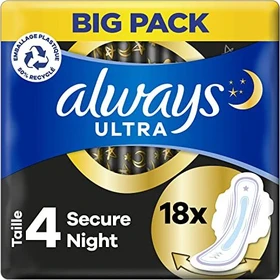 Always Ultra Secure Night Größe 4, 18 Stück