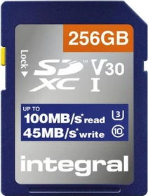 Integral High Speed R100/W45 256GB, UHS-I U3, Class 10
