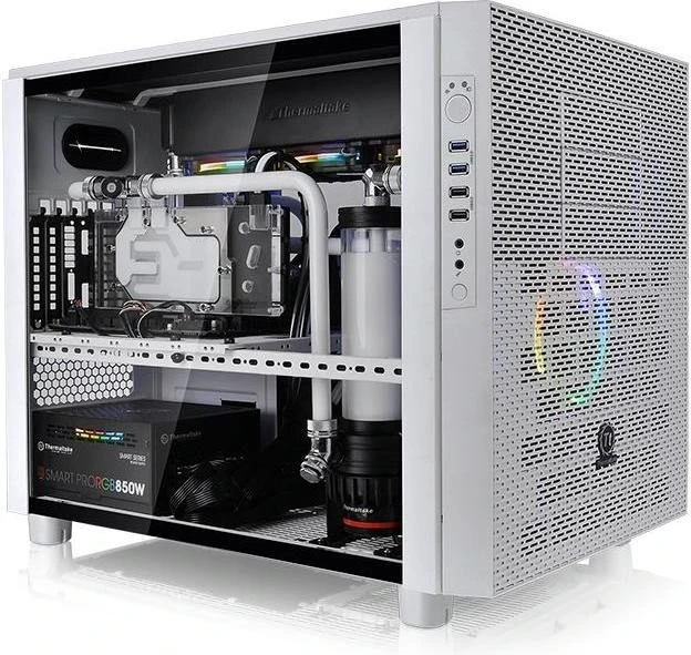 Thermaltake Core X5 Tempered Glass Snow Edition weiß, Glasfenster