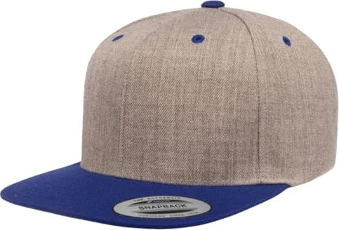 Flexfit YP Classics Premium Snapback 2-Tone Kappe heather/royal