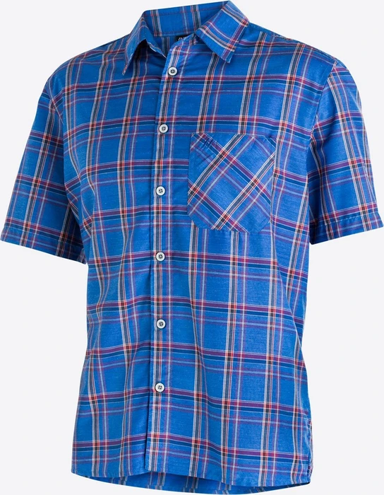 Maier Sports Mauro Hemd kurzarm ombre blue/blue check (Herren)