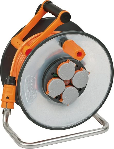 Brennenstuhl professionalLINE SteelCore Kabeltrommel SC 3110, Schuko auf 4x Schuko, 33m, IP44, H07BQ-F 3G1,5