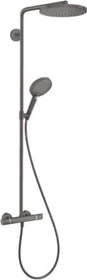 Hansgrohe Raindance Select S Showerpipe 240 1jet PowderRain Thermostat Duschsystem brushed black chrome