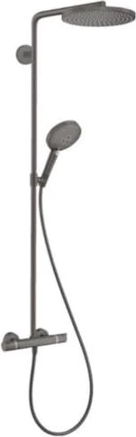 Hansgrohe Raindance Select S Showerpipe 240 1jet PowderRain Thermostat Duschsystem brushed black chrome