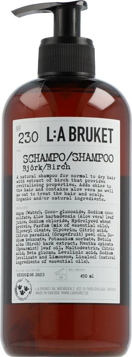 L:A Bruket No 230 Björk/Birch Shampoo, 450ml