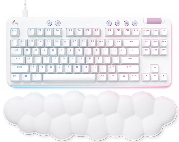 Logitech G713 Gaming Keyboard, TKL, Aurora, weiß, GX-BROWN, USB, ES