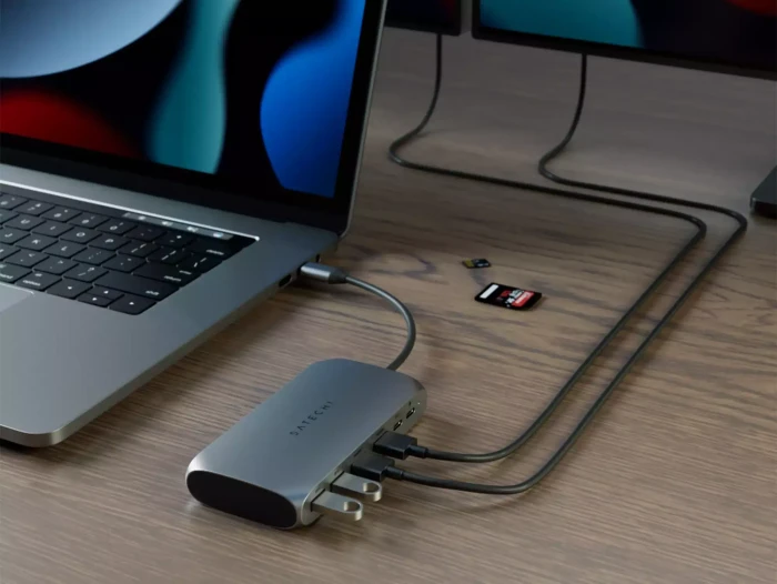 Satechi USB-C Multimedia Adapter M1, Space Gray, USB-C 3.0 [Stecker]