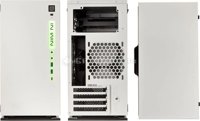 In Win 301C, weiß, Glasfenster
